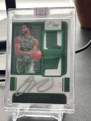 Jayson Tatum [Green] Basketball Cards 2021 Panini One and One Dual Jersey Autographs Prices