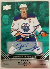 Connor McDavid [Pure Black Autograph] #BDB-CM Hockey Cards 2022 Upper Deck Black Diamond Prices