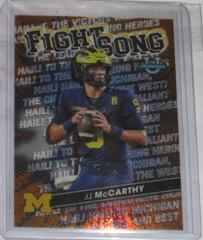 JJ McCarthy [Orange] #FS-16 Football Cards 2022 Bowman's Best University Fight Song Prices