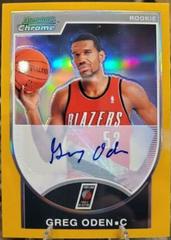 Greg Oden [Gold Refractor Autograph] Basketball Cards 2007 Bowman Chrome Prices