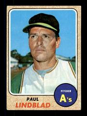 Paul Lindblad #127 Baseball Cards 1968 Topps Milton Bradley Prices