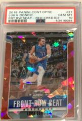 Luka Doncic [Red Cracked Ice] Basketball Cards 2018 Panini Contenders Optic Front Row Seat Prices