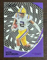 Justin Jefferson [Purple] #20 Football Cards 2023 Panini Chronicles Draft Picks Clear Vision Prices