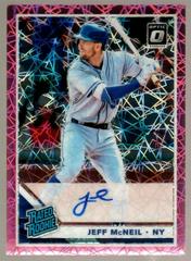 Jeff McNeil [Pink Velocity] #JM Baseball Cards 2019 Panini Donruss Optic Rated Rookie Signatures Prices