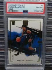 Paolo Banchero [Gold] #2 Basketball Cards 2022 Panini Impeccable Prices