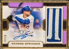 George Springer [Purple] #FAC-GS Baseball Cards 2023 Topps Definitive Framed Autograph Patch Collection Prices
