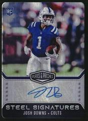 Josh Downs #RSSJDO Football Cards 2023 Panini Plates and Patches Rookie Steel Signatures Prices