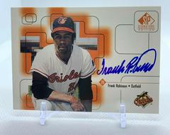 Frank Robinson Baseball Cards 1999 SP Signature Autographs Prices