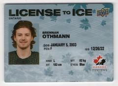 Brennan Othmann Hockey Cards 2023 Upper Deck Team Canada Juniors License to Ice Prices