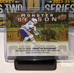 Connor McDavid [Gold] #MS-15 Hockey Cards 2023 Upper Deck Monster Season Prices