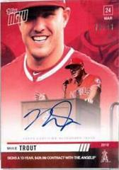 Mike Trout [Autograph] #10A Baseball Cards 2019 Topps Now Prices