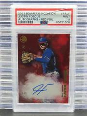 Justin Foscue [Red] #PA-JF Baseball Cards 2021 Bowman Inception Autographs Prices