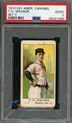 T.H. Speaker Baseball Cards 1910 E91 American Caramel Set C Prices