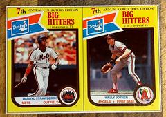 Darryl Strawberry, Wally Joyner [Hand Cut Panel] Baseball Cards 1987 Drake's Prices