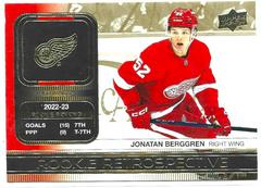 Jonatan Berggren [Gold] Hockey Cards 2023 Upper Deck Rookie Retrospective Prices