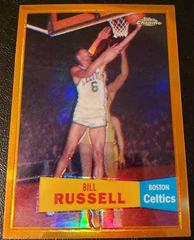 Bill Russell [1957 Orange Refractor] Basketball Cards 2007 Topps Chrome Prices
