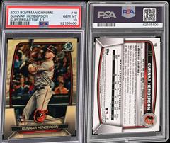 Gunnar Henderson [SuperFractor] #10 Baseball Cards 2023 Bowman Chrome Prices