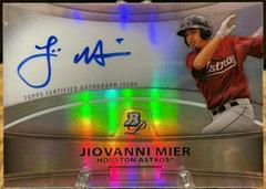 Jiovanni Mier #JMI Baseball Cards 2010 Bowman Platinum Prospect Autograph Prices