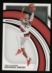 Anfernee Simons [Red] #32 Basketball Cards 2021 Panini Immaculate Collection Prices