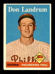 Don Landrum #291 Baseball Cards 1958 Topps Prices