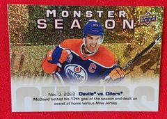Connor McDavid [Gold] #MS-11 Hockey Cards 2023 Upper Deck Monster Season Prices