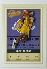 Kobe Bryant #60 Basketball Cards 2001 Fleer Authentix Prices