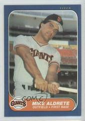 Mike Aldrete Baseball Cards 1986 Fleer Update Prices