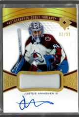 Justus Annunen #ADT-JA Hockey Cards 2021 Ultimate Collection Debut Threads Auto Patch Prices