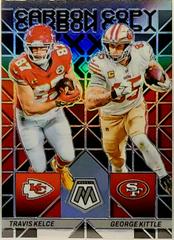 George Kittle, Travis Kelce [Silver] #CC-5 Football Cards 2023 Panini Mosaic Carbon Copy Prices