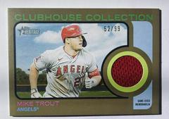 Mike Trout [Gold] #CCR-MT Baseball Cards 2022 Topps Heritage Clubhouse Collection Relics Prices