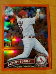 Albert Pujols [Orange Refractor] #150 Baseball Cards 2011 Topps Chrome Prices
