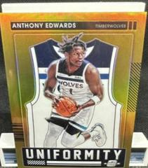 Anthony Edwards [Gold] #18 Basketball Cards 2021 Panini Contenders Optic Uniformity Prices