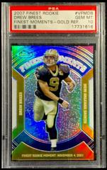 Drew Brees [Gold Refractor] #VFM-DB Football Cards 2007 Topps Finest Moments Prices