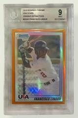 Francisco Lindor [Orange Refractor] Baseball Cards 2010 Bowman Chrome USA Stars Prices