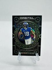 Justin Jefferson [Green Electric Etch] #16 Football Cards 2023 Panini Obsidian Orbital Prices