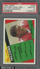 Falcons Team Ldrs. [William Andrews] Football Cards 1984 Topps Prices