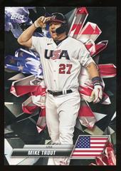 Mike Trout [Black Difractor] Baseball Cards 2023 Topps World Classic International Gems Prices