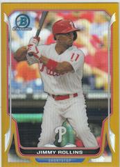Jimmy Rollins [Gold Refractor] #124 Baseball Cards 2014 Bowman Chrome Prices