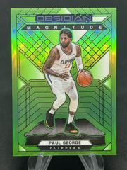 Paul George [Green Flood] #40 Basketball Cards 2021 Panini Obsidian Magnitude Prices