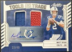Matt Ryan [Material Autograph] #TTD-10 Football Cards 2022 Panini Absolute Tools of the Trade Double Prices