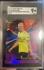 Erling Haaland [Purple, Pink Vaporwave] #10 Soccer Cards 2021 Topps Finest UEFA Champions League Prices