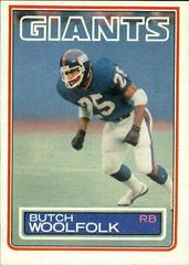 Butch Woolfolk Football Cards 1983 Topps Prices
