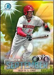 Elly De LA Cruz [Gold] #SOS-7 Baseball Cards 2023 Bowman Sights on September Prices