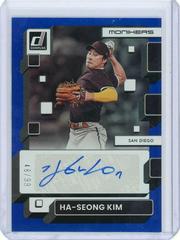 Ha-Seong Kim [Blue] Baseball Cards 2022 Panini Donruss Monikers Autographs Prices
