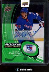 Braden Schneider [Autograph] #RR-5 Hockey Cards 2022 Upper Deck Trilogy Rookie Renditions Prices