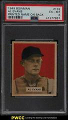 Al Evans [Printed Name on Back] Baseball Cards 1949 Bowman Prices