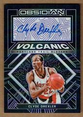 Clyde Drexler [Purple] Basketball Cards 2021 Panini Obsidian Volcanic Signatures Prices