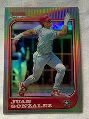Juan Gonzalez [Refractor] Baseball Cards 1997 Bowman Chrome Prices