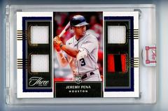 Jeremy Pena [Gold] #RQJ-JP Baseball Cards 2022 Panini Three and Two Rookie Quad Jerseys Prices