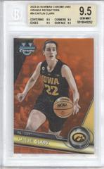 Caitlin Clark [Orange] #34 Basketball Cards 2023 Bowman Chrome University Prices